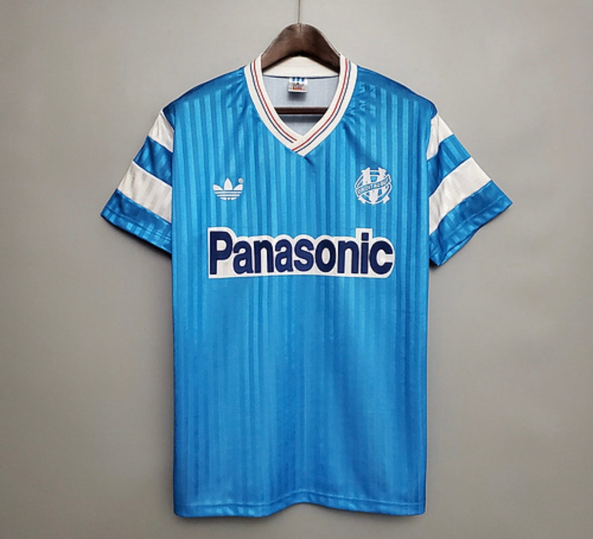 Maillot Olympique de Marseille 1990-1991 Panasonic vintage rétro