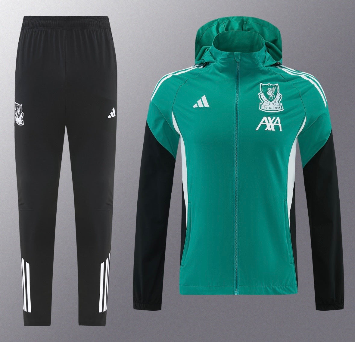 Ensemble de survêtement Liverpool 2026 vert à capuche