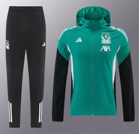 Ensemble de survêtement Liverpool 2026 vert à capuche