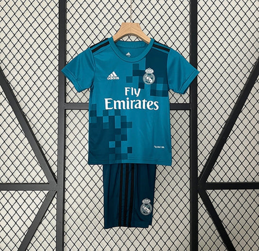 Maillot Real Madrid rétro 17/18 bleu pour enfants