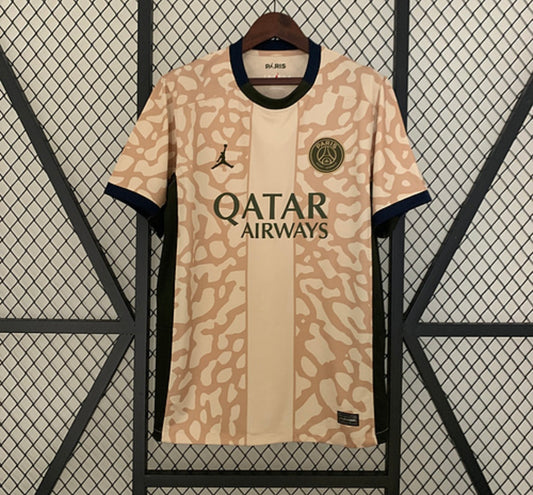 Maillot PSG saison 23-24 beige maillot rétro