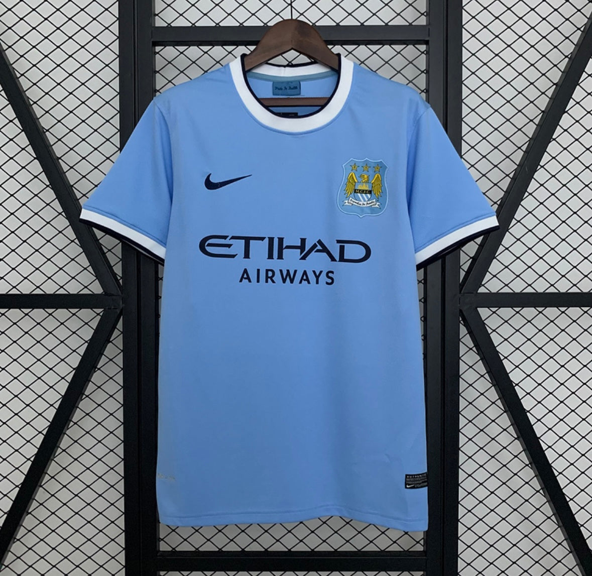 Maillot Manchester City 2013-2014 bleu vintage et rétro