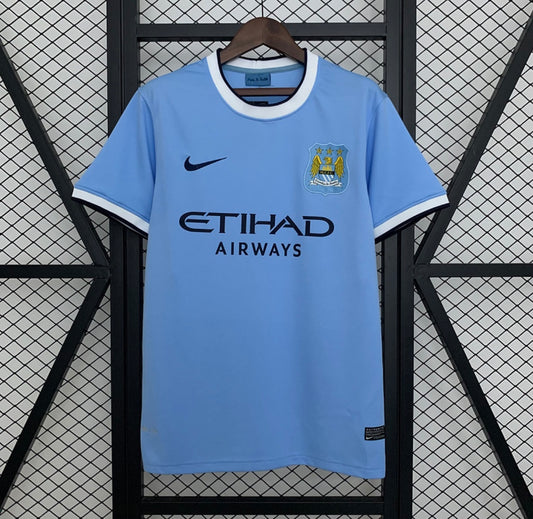 Maillot Manchester City 2013-2014 bleu vintage et rétro
