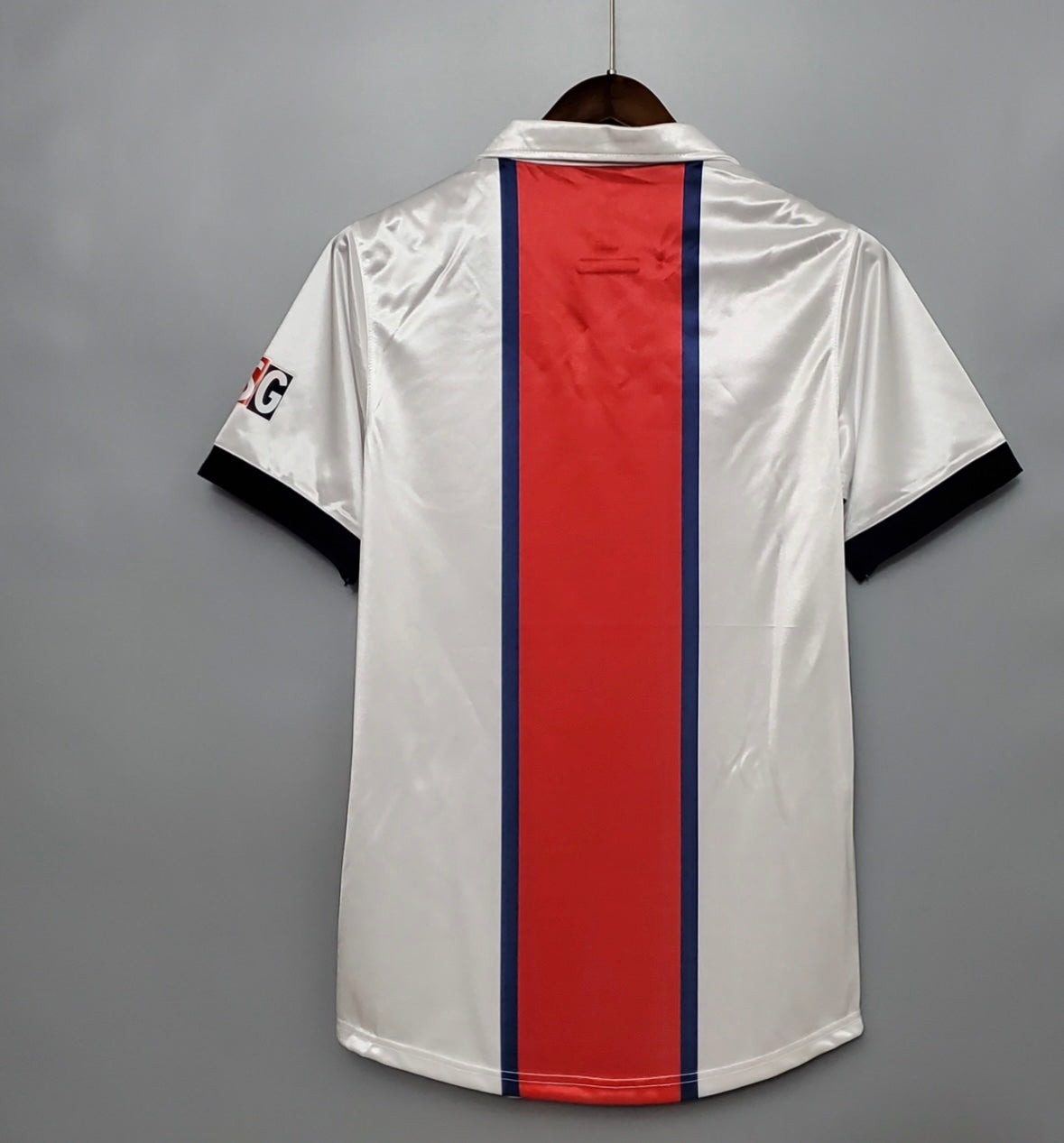 Maillot PSG Opel 1998 blanc et rouge rétro