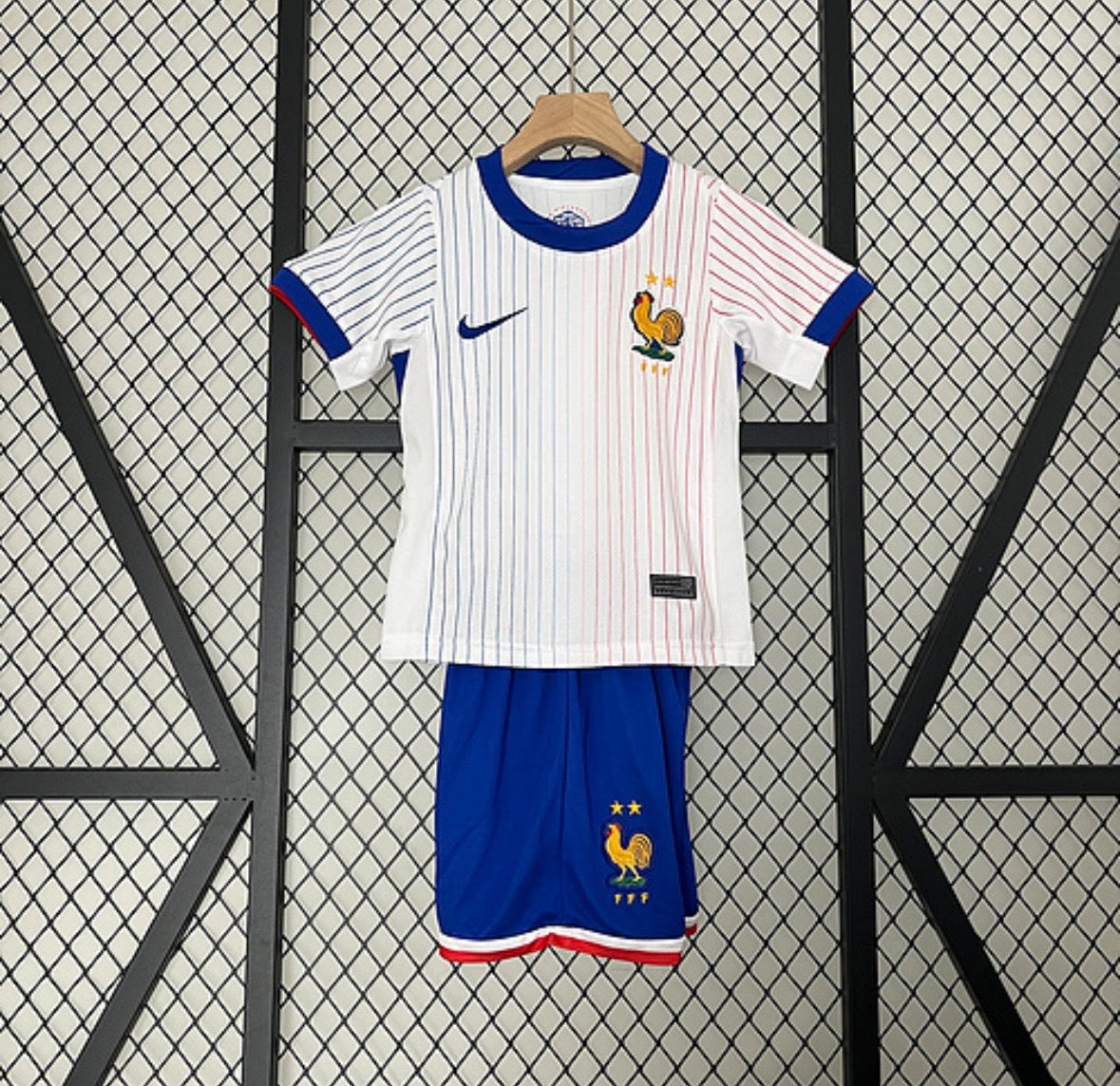 Maillot Équipe de France extérieur 2025 blanc pour enfants