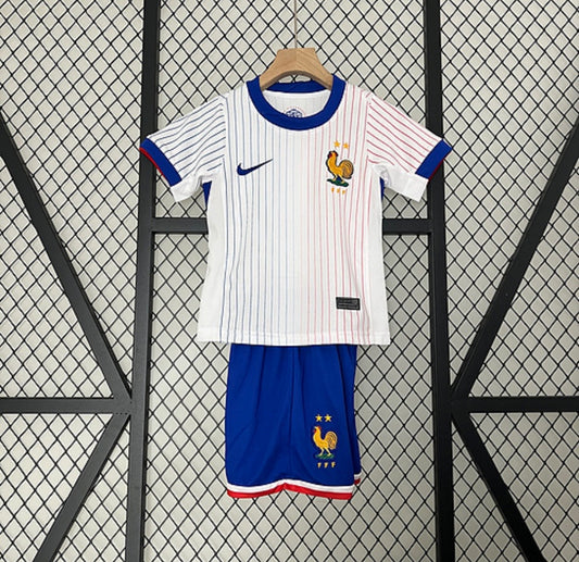 Maillot Équipe de France extérieur 2025 blanc pour enfants