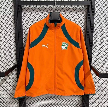 Veste de survêtement Côte d’Ivoire 2026 Orange