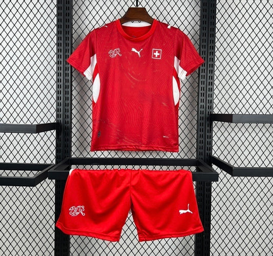 Maillot Suisse domicile coupe du monde 2026 rouge kits enfant