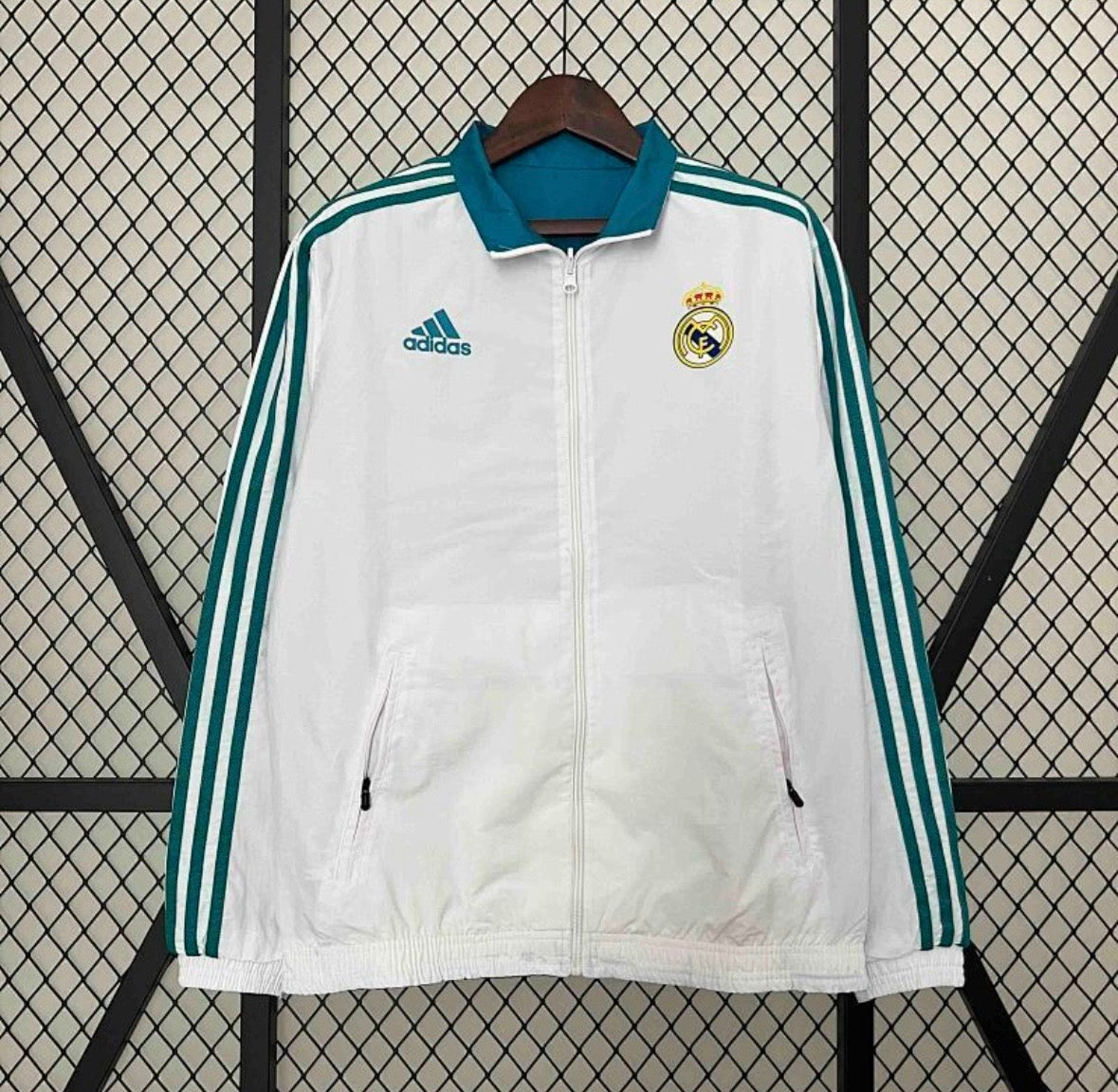 Veste Real Madrid 17/18 blanche et bleu