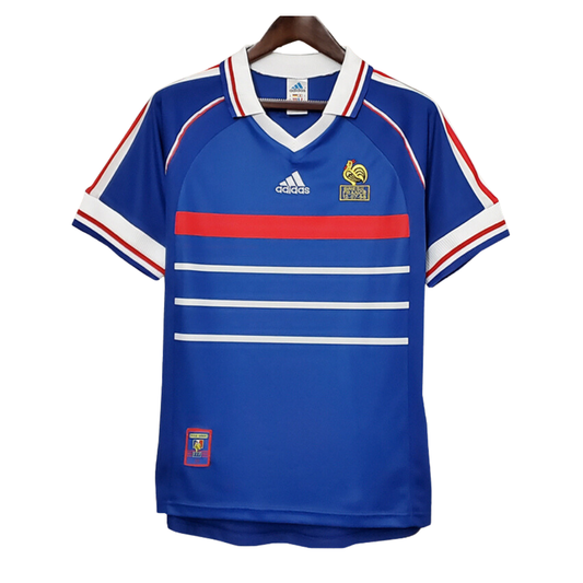 Maillot de l’équipe de France 1998 bleu vintage et rétro