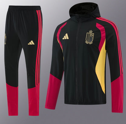Ensemble de survêtement Belgique 2026 noir et rouge