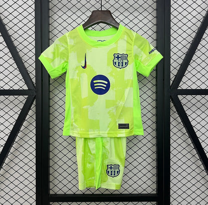 Maillot FC Barcelone third 24/25 vert pour enfants
