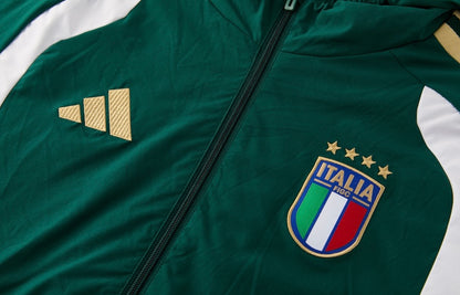 Ensemble de survêtement Italie 2026 vert à capuche