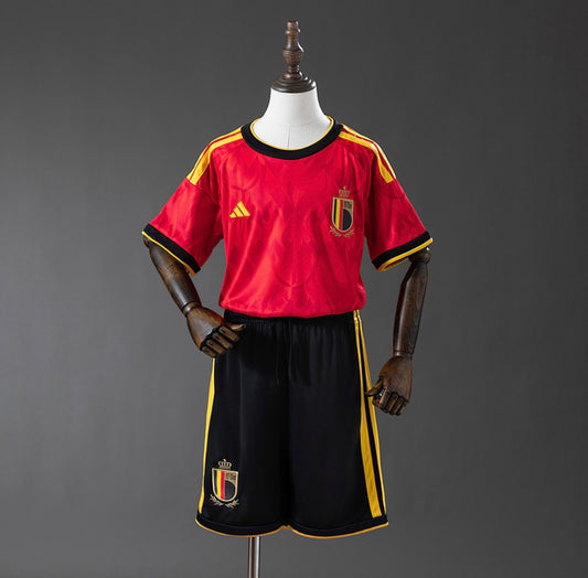 Maillot Belgique domicile coupe du monde 2026 rouge pour enfants