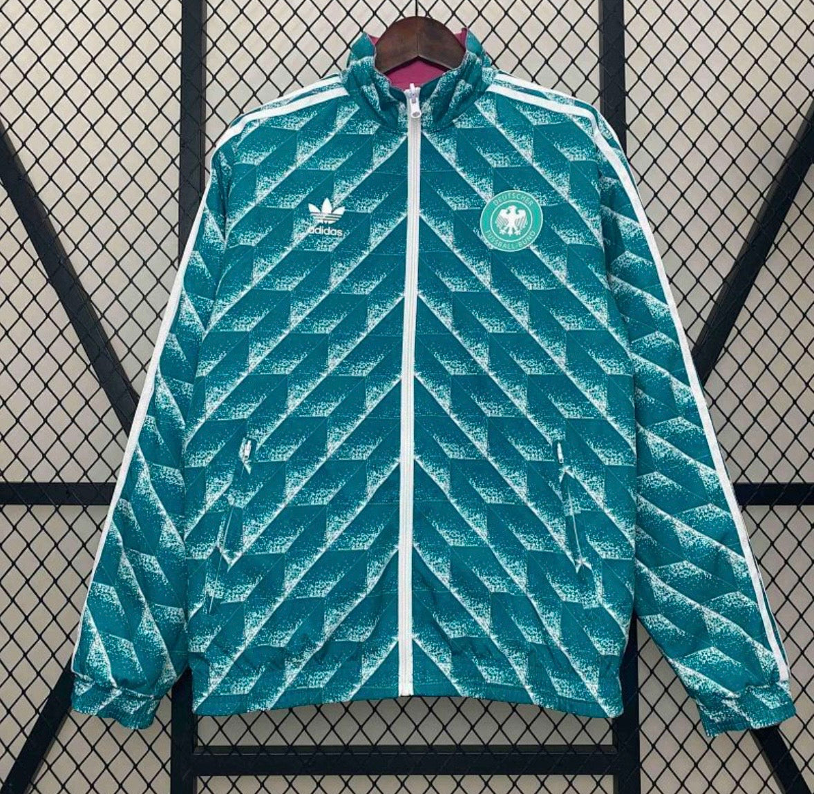 Veste de l’Allemagne 2025 verte et bleu