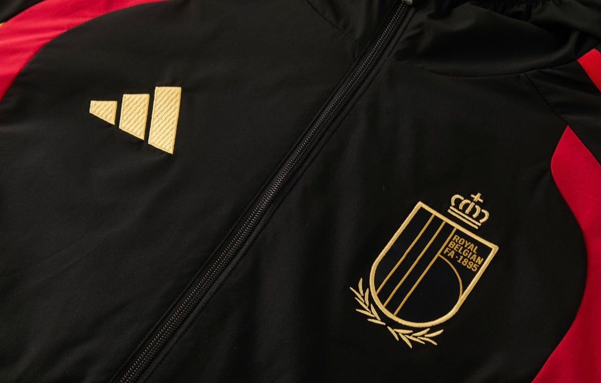 Ensemble de survêtement Belgique 2026 noir et rouge