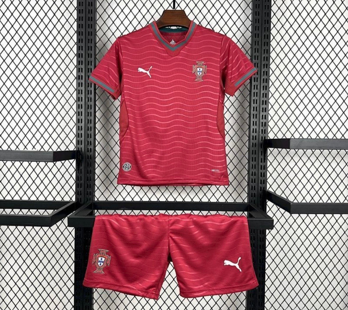 Maillot Portugal domicile coupe du monde 2026 rouge kits enfant