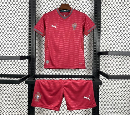 Maillot Portugal domicile coupe du monde 2026 rouge kits enfant