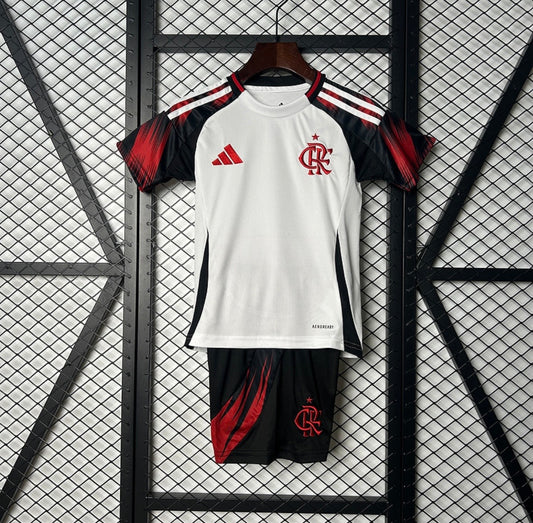 Maillot Flamengo 2025/26 extérieur blanc pour enfants