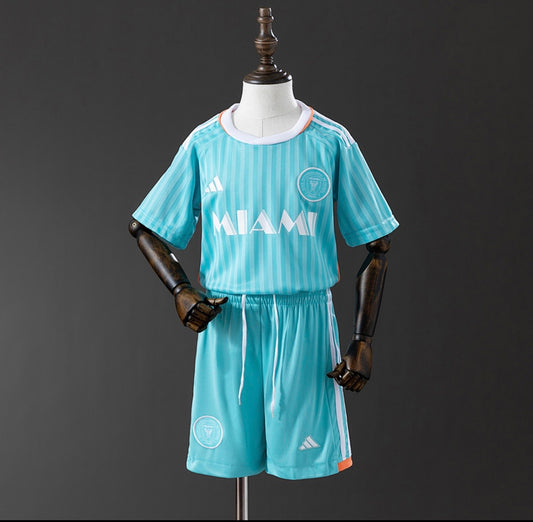 Maillot Inter Miami third bleu Turquoise 2024 pour enfants