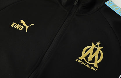Ensemble de survêtement Olympique de Marseille 2026 noir et bleu