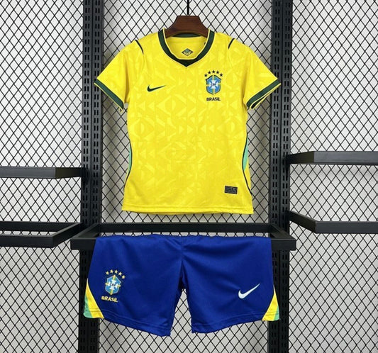 Maillot Brésil domicile jaune coupe du monde 2026 kits enfants