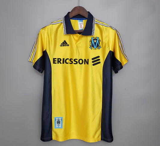 Maillot Olympique de Marseille 1995-1996 jaune Ericsson vintage rétro