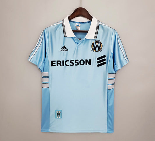 Maillot Olympique de Marseille 1998-1999 bleu Ericsson vintage rétro