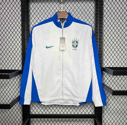 Veste du Brésil blanche et bleu 1994 sans capuche