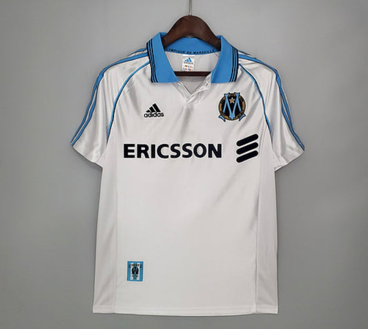 Maillot Olympique de Marseille 1998-1999 blanc Ericsson vintage rétro