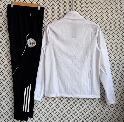 Ensemble de survêtement Ajax Amsterdam blanc et noir 25/26